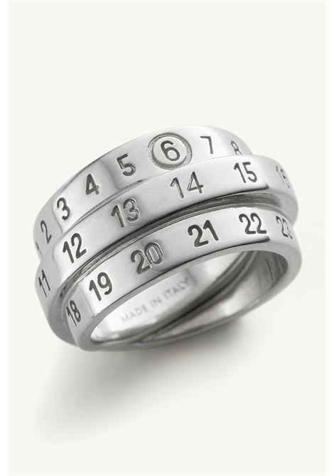 anello triple logo unisex argento MM6 MAISON MARGIELA | SM6UQ0073 P6627956